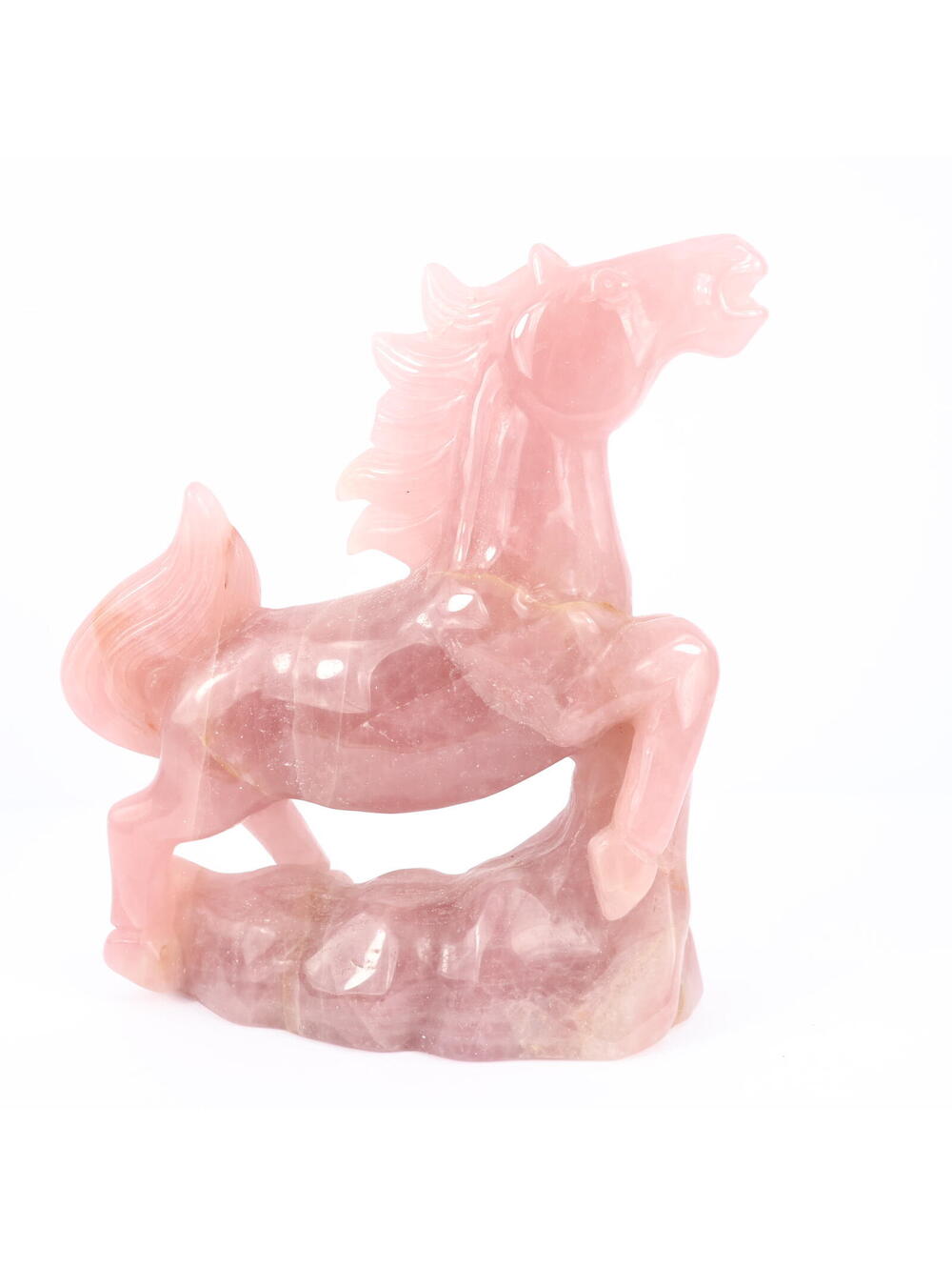 Rose Quartz Horse 7" Carving 2.75lb XL Crysta Display Piece House Decor 0163